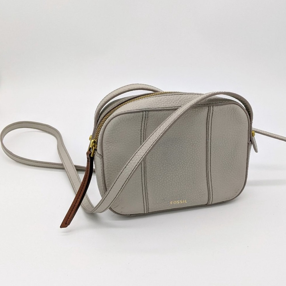 Fossil Gemma Camera Crossbody Leather Zip Bag